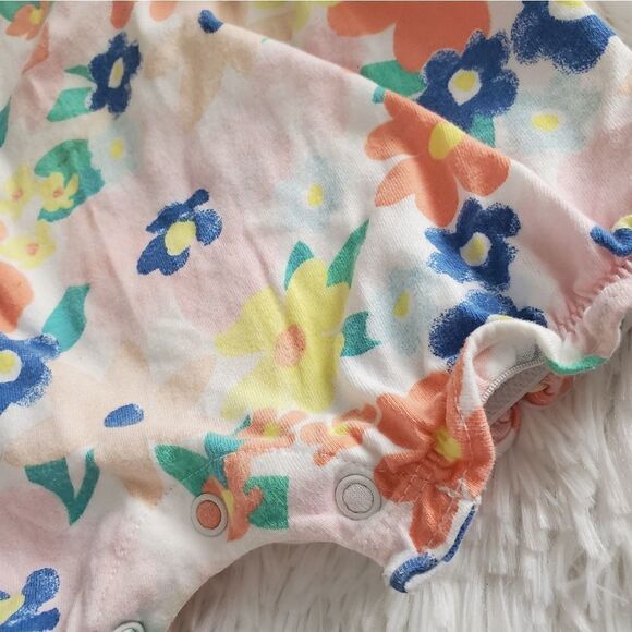Carter's Girl's Size 9M Spring Floral Romper - Picture 6 of 7